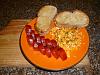Chouri�o Assado com Ovos Mexidos e P�o de Alho-p1070513.jpg