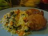 Eu Fiz Arroz de Espinafres e Cenoura com Frango Frito-051120101444.jpg