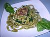 Eu Fiz Tagliatelle Salteado com Espinafres e Cogumelos - Verde-imgp3107.jpg